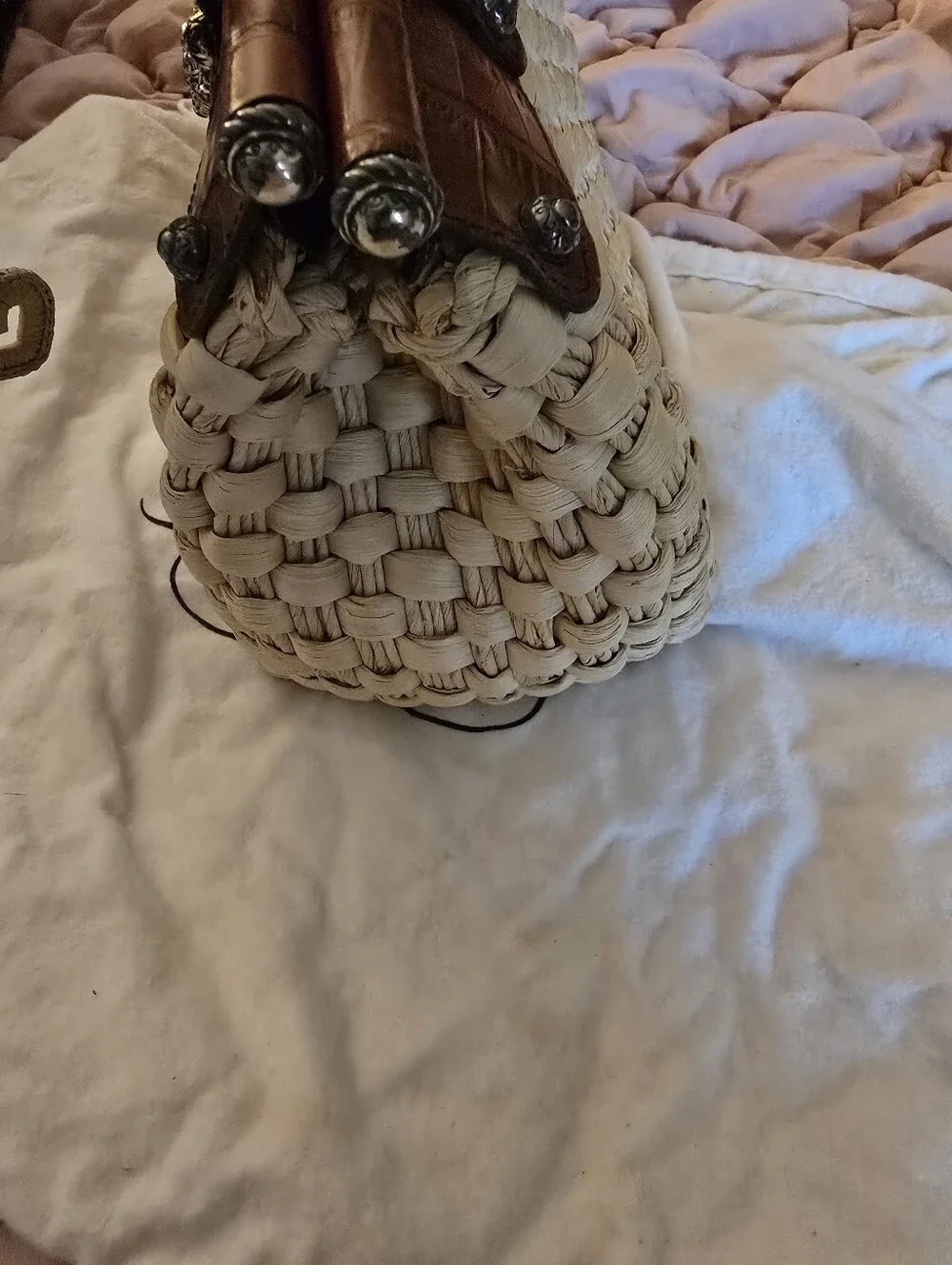 Brighton Heartland Straw Bag W/dust Bag